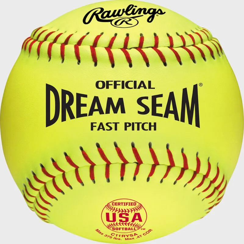 Kelly's Ultimate Sports Rawlings 11" ASA/USA Dream Seam Synthetic Fastpitch Softballs C11RYSA