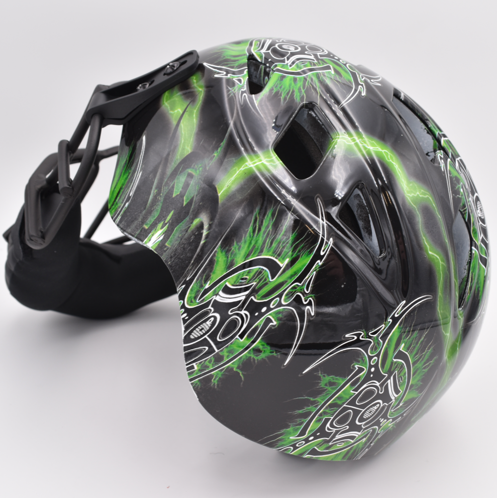 Kelly's Ultimate Sports Worth Legit Slowpitch Softball Pitchers Helmet Mask - Radioactive Mask Limited Edition Print - Image 2