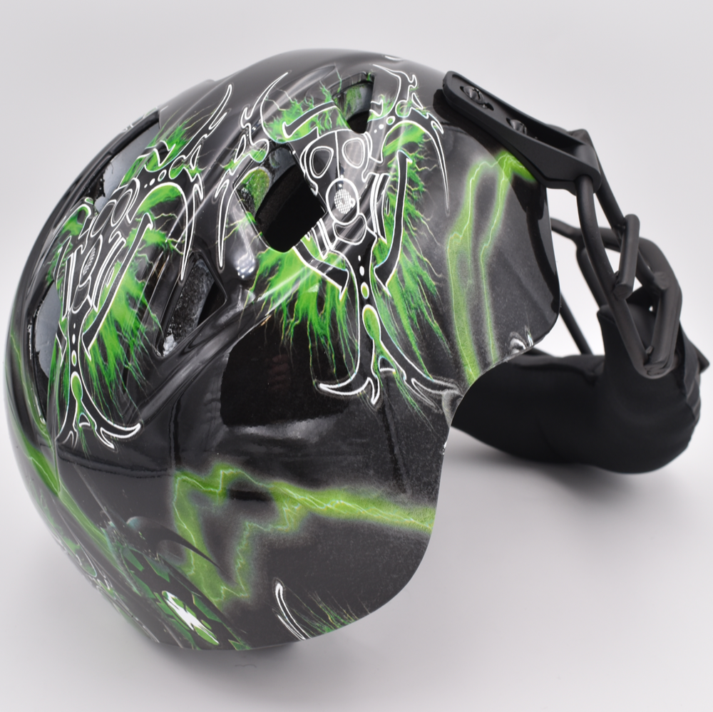 Kelly's Ultimate Sports Worth Legit Slowpitch Softball Pitchers Helmet Mask - Radioactive Mask Limited Edition Print - Image 3