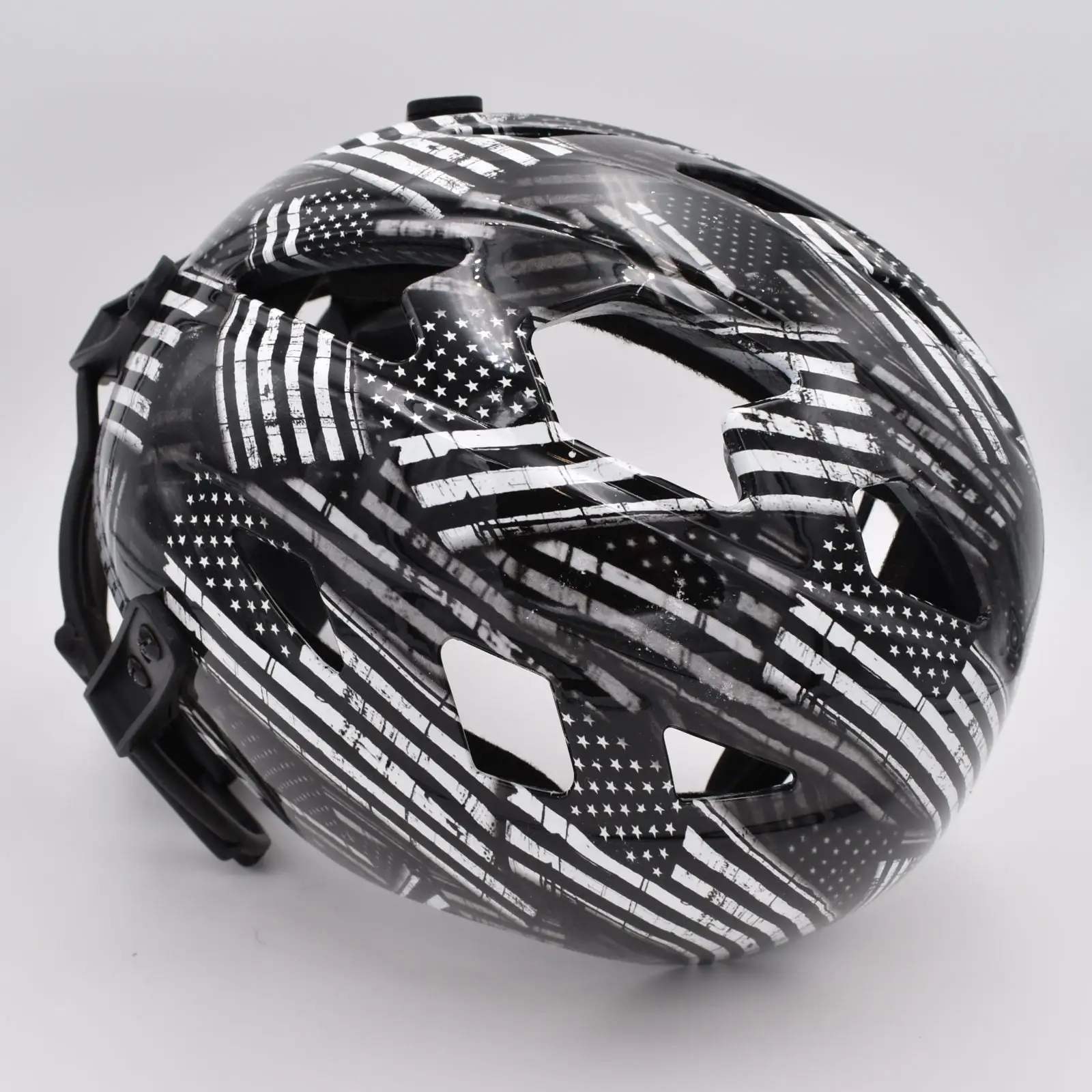 Kelly's Ultimate Sports Worth Legit Slowpitch Softball Pitchers Helmet Mask - Black And White USA Limited Edition Print - Image 2