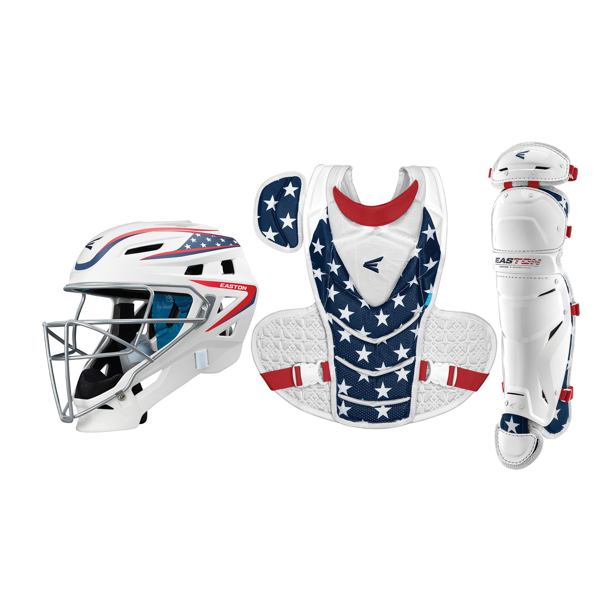 Kelly's Ultimate Sports Easton Limited Edition Jen Schro The Very Best Fast Pitch Catcher's Box Set-Stars And Stripes
