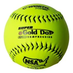 Kelly's Ultimate Sports Worth Super Gold Dot Extreme 44/400 NSA 12" Slowpitch Softballs - NI12SY