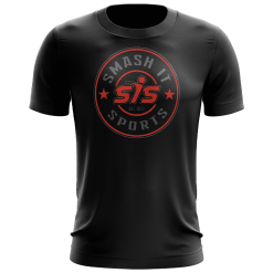 Kelly's Ultimate Sports Smash It Sports EVO-Tech Short Sleeve Shirt - Black Red/Charcoal Circle Logo