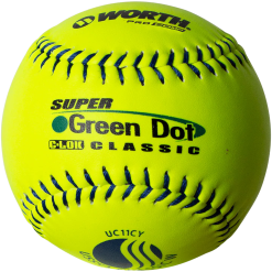 Kelly's Ultimate Sports Worth Super Green Dot Class W Composite 44/400 USSSA 11" Slowpitch Softballs - UC11CY