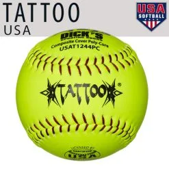Kelly's Ultimate Sports AD Starr Tattoo 44/375 ASA/USA 12" Composite Slowpitch Softballs - USAT1244PC