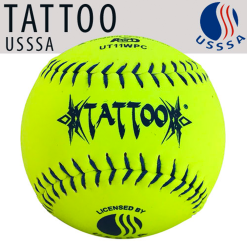 Kelly's Ultimate Sports AD Starr Tattoo Classic W USSSA 11" Composite Slowpitch Softballs - UT11WPC