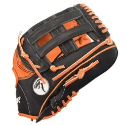 Kelly's Ultimate Sports Viper Premium Leather Slowpitch Softball Fielding Glove Game Ready Edition - VIP-H-SL-BLK-OR-002