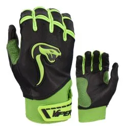 Kelly's Ultimate Sports Viper Grindstone Short Cuff Batting Glove - Black/Neon Green