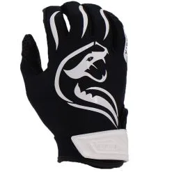 Kelly's Ultimate Sports Viper Lite Premium Batting Gloves Leather Palm - Black/White