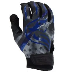 Kelly's Ultimate Sports Viper Lite Premium Batting Gloves Leather Palm - Blue Line