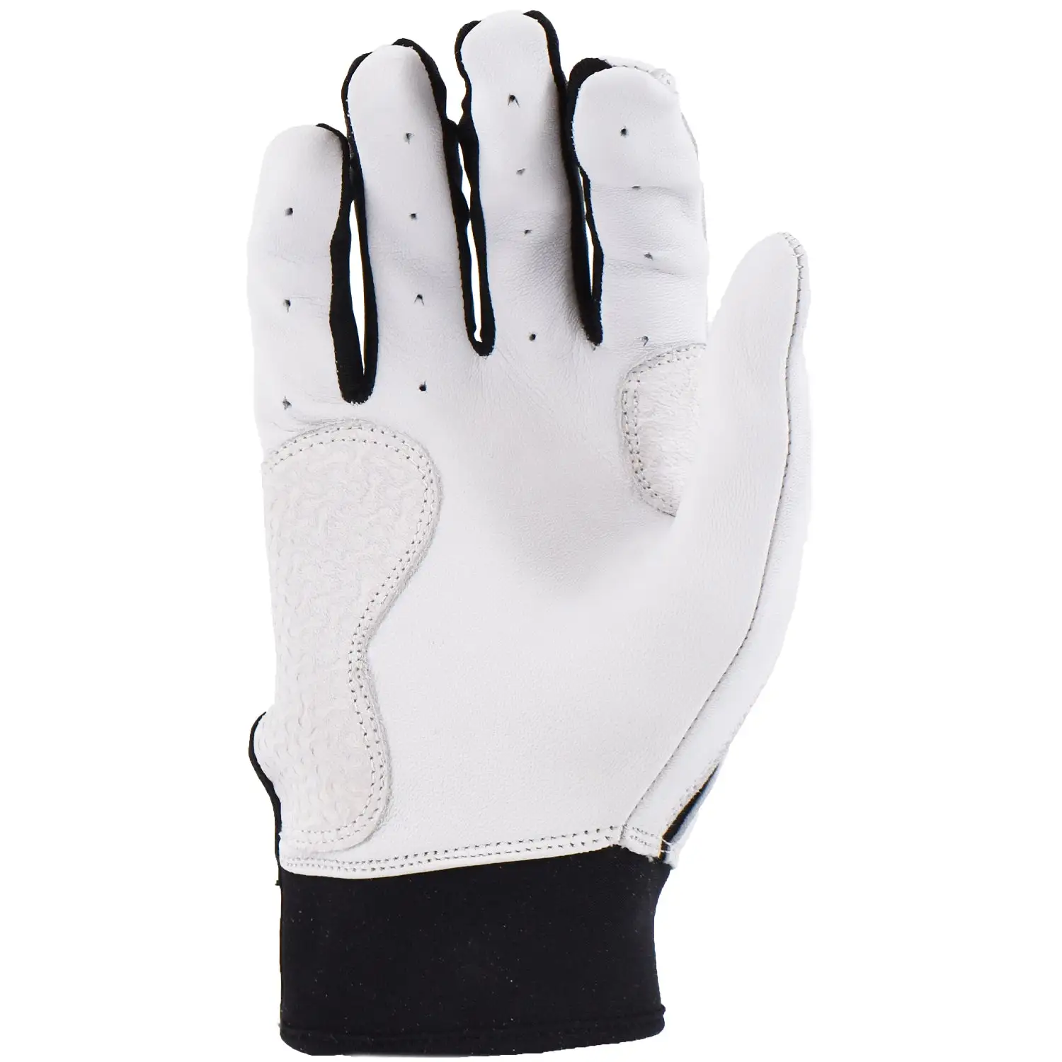 Kelly's Ultimate Sports Viper Grindstone Short Cuff Batting Glove - White/Black - Image 3