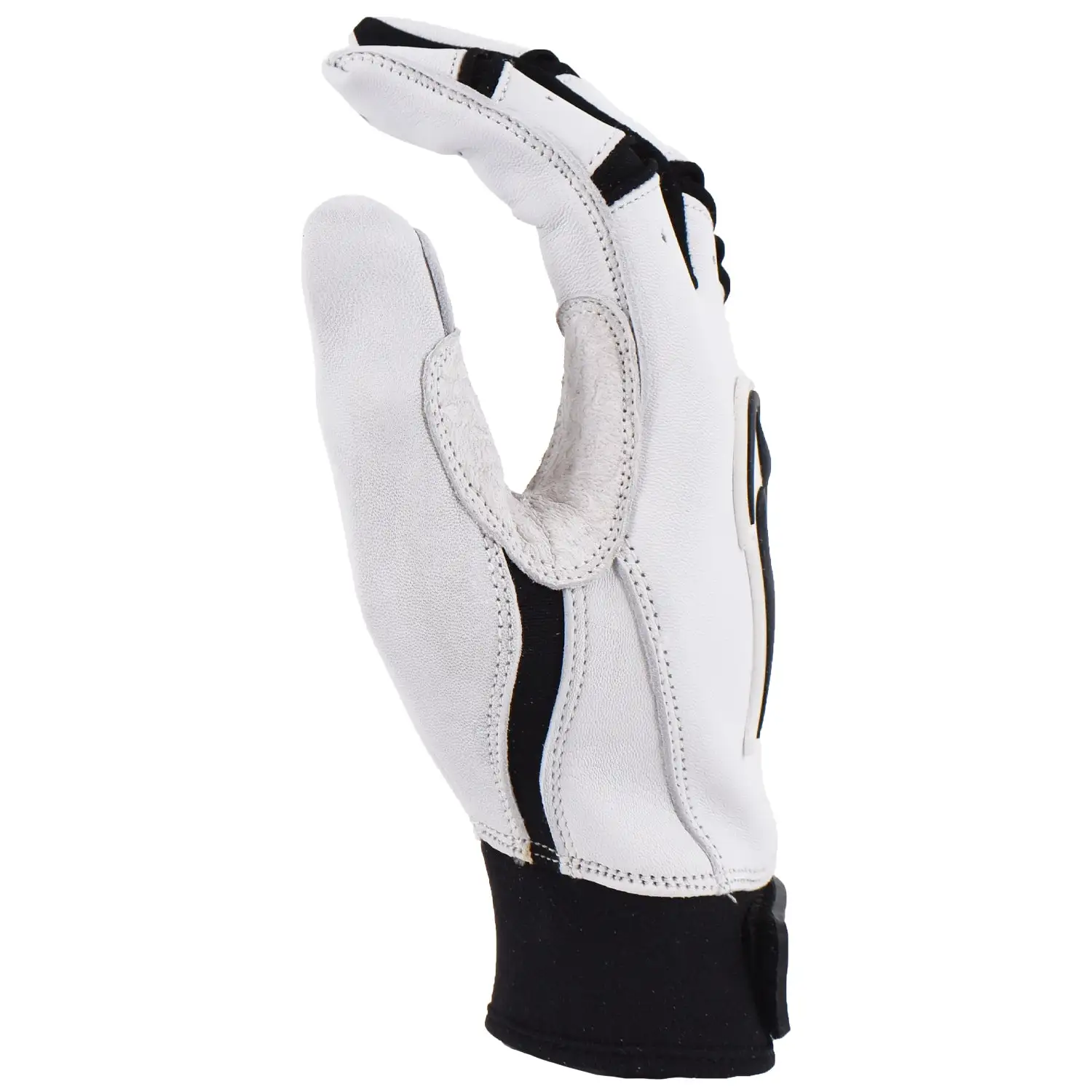Kelly's Ultimate Sports Viper Grindstone Short Cuff Batting Glove - White/Black - Image 4