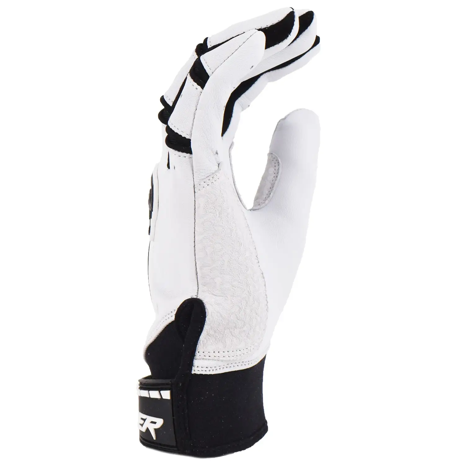 Kelly's Ultimate Sports Viper Grindstone Short Cuff Batting Glove - White/Black - Image 5