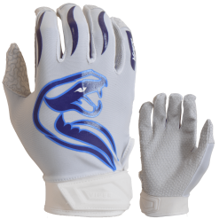 Kelly's Ultimate Sports Viper Lite Premium Batting Gloves Leather Palm - Team Edition - White/Carolina/Purple