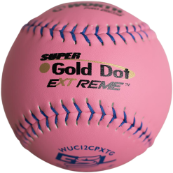 Kelly's Ultimate Sports Worth Pink Super Gold Dot Extreme Composite 40/325 GSL 12" Slowpitch Softballs - WUC12CPXTG