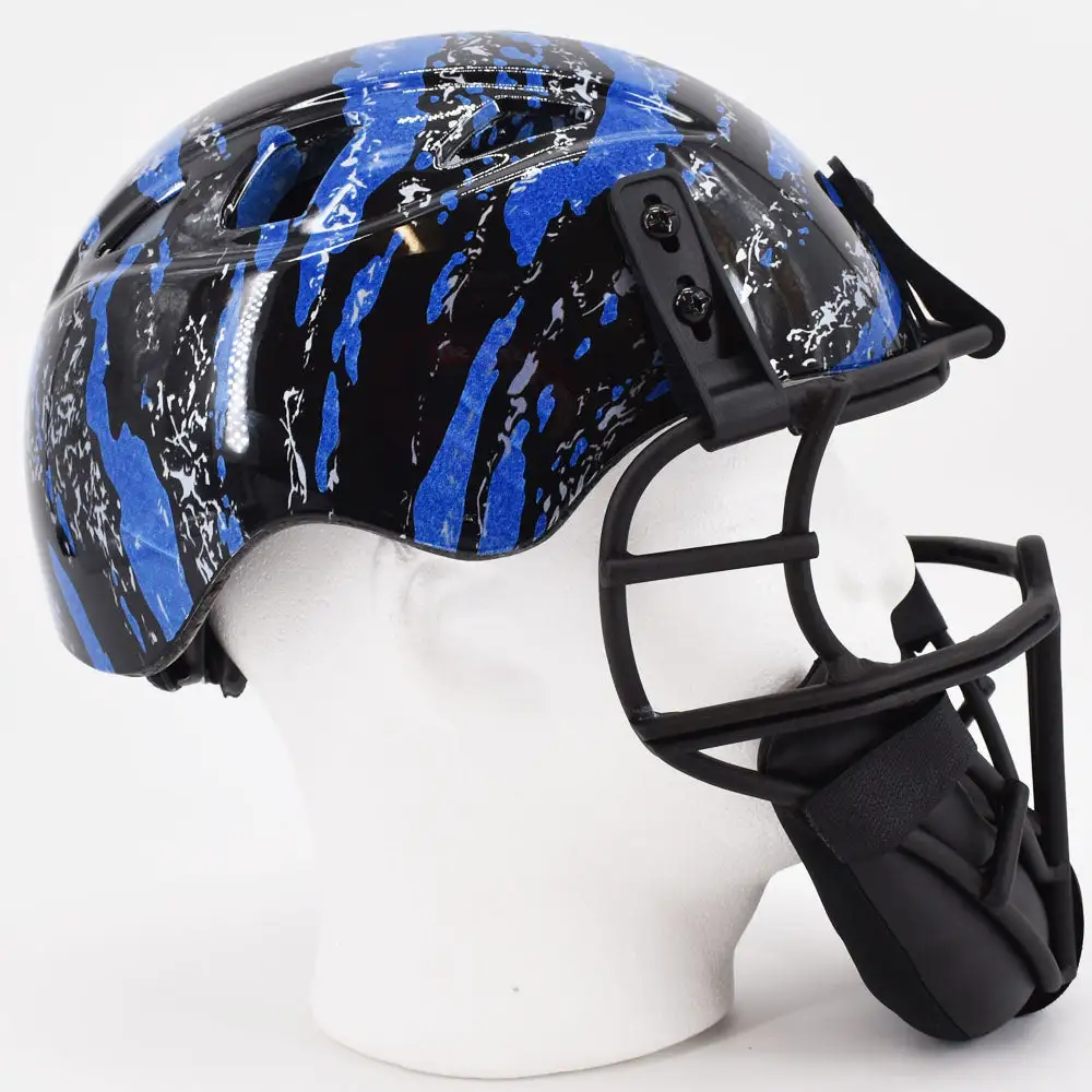 Kelly's Ultimate Sports Worth Legit Slowpitch Softball Pitchers Helmet Mask Blue Line - Limited Edition Print - Image 3