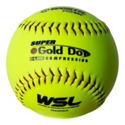Kelly's Ultimate Sports Worth Super Gold Dot 44/400 WSL 12" Slowpitch Softballs - YS44WSLS