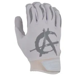 Kelly's Ultimate Sports Viper Lite Premium Batting Gloves Leather Palm - Anarchy Edition Whiteout