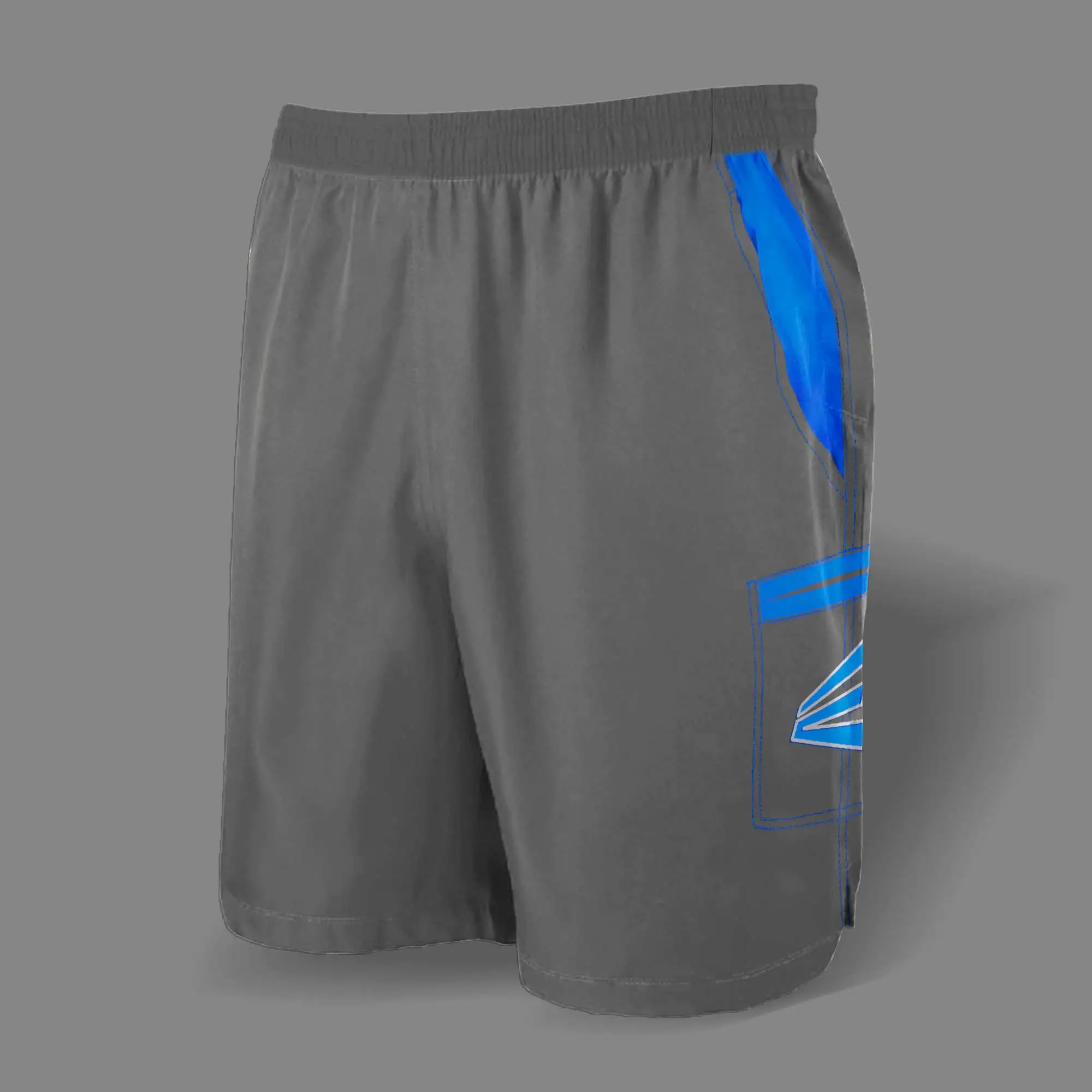 Kelly's Ultimate Sports Easton Microfiber Shorts (Grey/Royal)