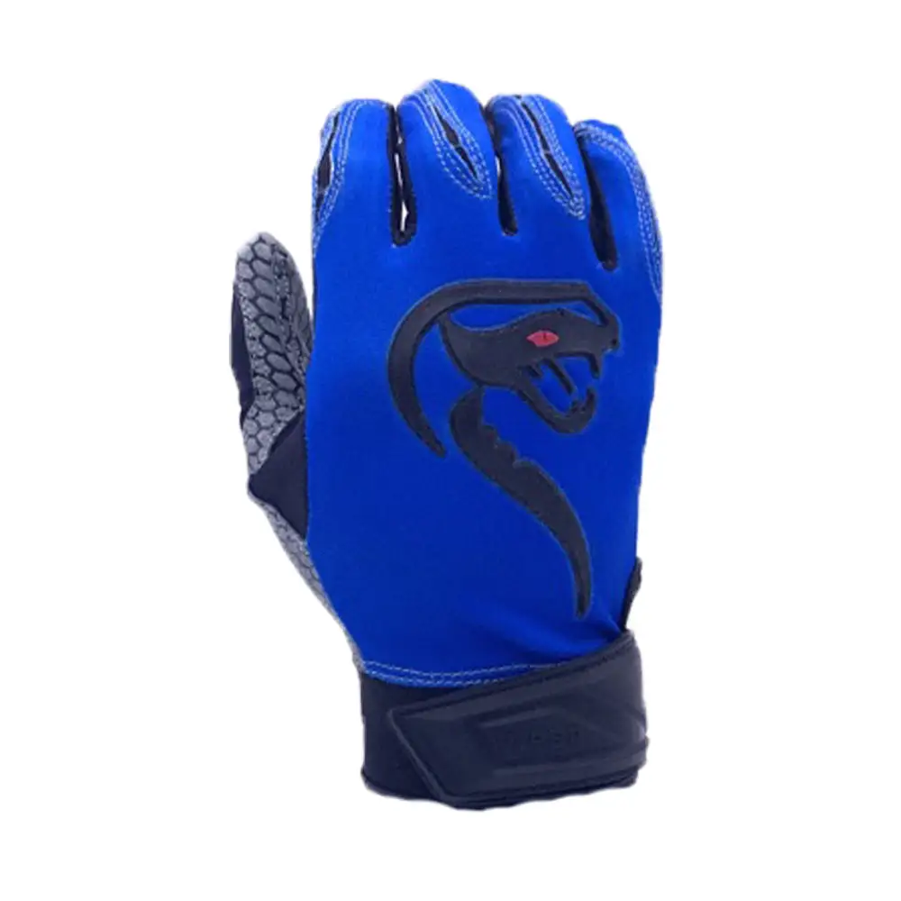 Kelly's Ultimate Sports Viper Hex-Grip Palm Premium Batting Gloves-Royal Blue/Black Viper
