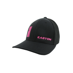 Kelly's Ultimate Sports Easton Hat By Pacific (404M) All Black/Pink Flag