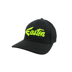Kelly's Ultimate Sports Easton Hat By Pacific (404M) All Black/Volt Script