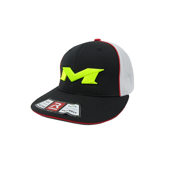 Kelly's Ultimate Sports Miken Hat By Richardson (R165) Black/White/Black/Black/Volt