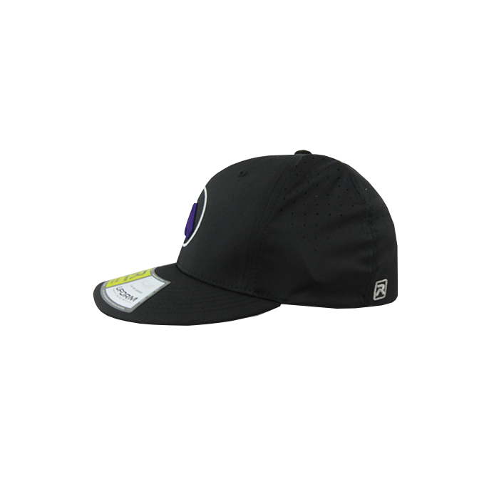 Kelly's Ultimate Sports Worth Hat By Richardson (PTS30) All Black/White/Purple - Image 3