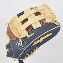 Kelly's Ultimate Sports Viper Japanese Kip Leather Slowpitch Softball Fielding Glove Navy/Tan/Carmel