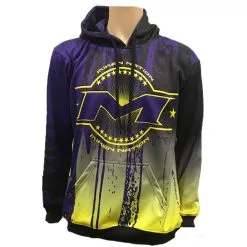 Kelly's Ultimate Sports Miken Nation Paint Drip Hoodie (Purple/Yellow)