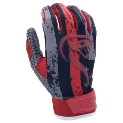 Kelly's Ultimate Sports Viper Hex-Grip Palm Premium Batting Gloves- Red Line