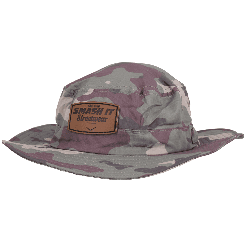 Kelly's Ultimate Sports Smash It Sports Bucket Hat Camo With Leather Patch