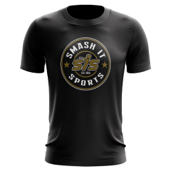 Kelly's Ultimate Sports Smash It Sports Short Sleeve Shirt - Emblem (Black/Vegas Gold)