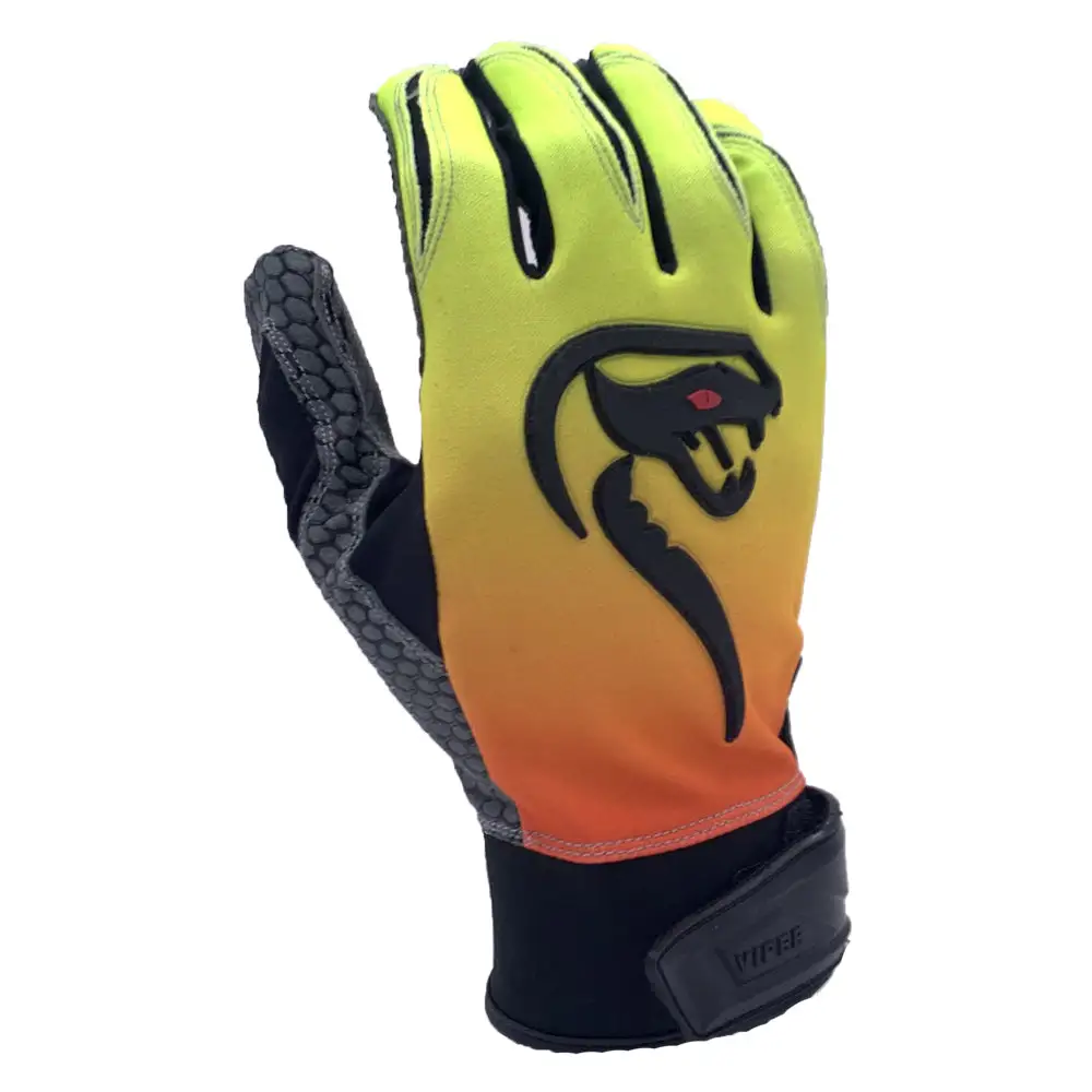 Kelly's Ultimate Sports Viper Hex-Grip Palm Premium Batting Gloves- Sunrise