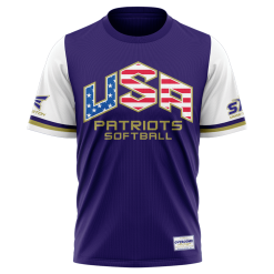 Kelly's Ultimate Sports USA Patriot - Replica Jersey Short Sleeve Shirt - Purple