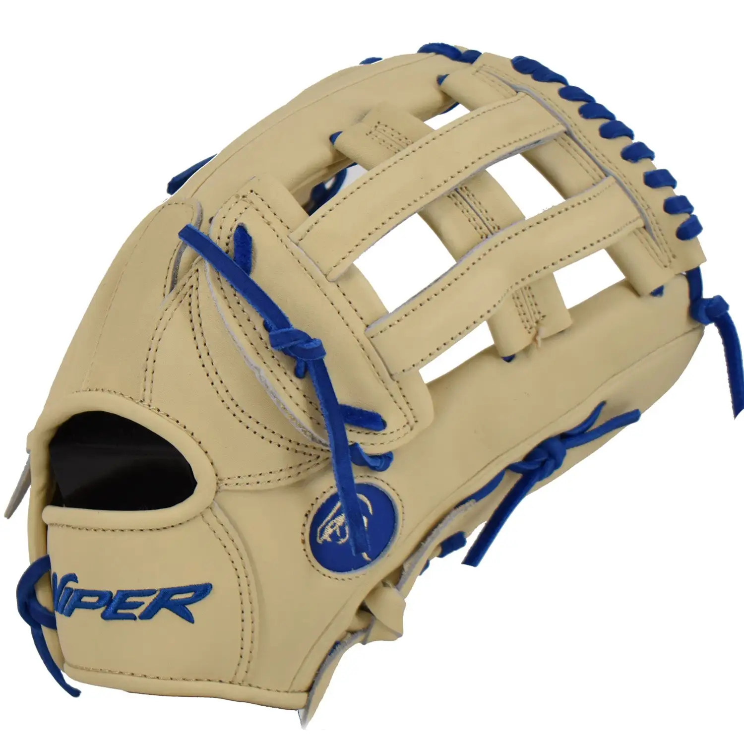 Kelly's Ultimate Sports Viper Japanese Kip Leather Slowpitch Softball Fielding Glove Cream/Royal