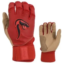 Kelly's Ultimate Sports Viper Grindstone Long Cuff Batting Glove - Red/Tan
