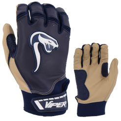 Kelly's Ultimate Sports Viper Grindstone Short Cuff Batting Glove - Navy/Tan