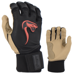 Kelly's Ultimate Sports Viper Grindstone Long Cuff Batting Glove - Black/Tan