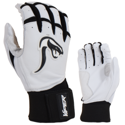 Kelly's Ultimate Sports Viper Grindstone Long Cuff Batting Glove - White/Black