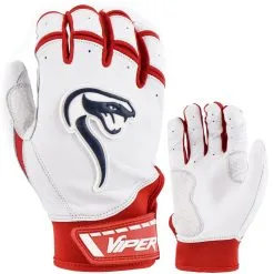 Kelly's Ultimate Sports Viper Grindstone Short Cuff Batting Glove - White/Red/Navy